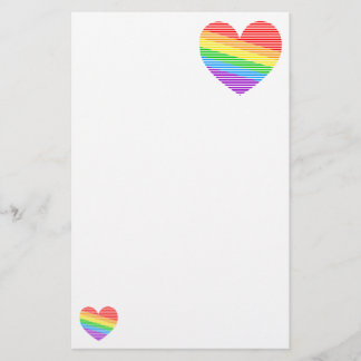 Corey Tiger 80s Regenboog Streep Hart Briefpapier