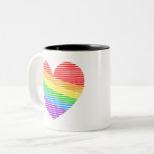 Corey Tiger 80s Regenboog Streep Hart Mok (Voorkant links)