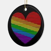 Corey Tiger 80s Regenboog Streep Hart Ornament (Links)
