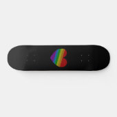 Corey Tiger 80s Regenboog Streep Hart Skateboard (Horizontaal)