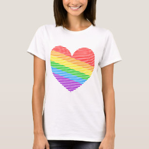 Corey Tiger 80s Regenboog Streep Hart Tank Top