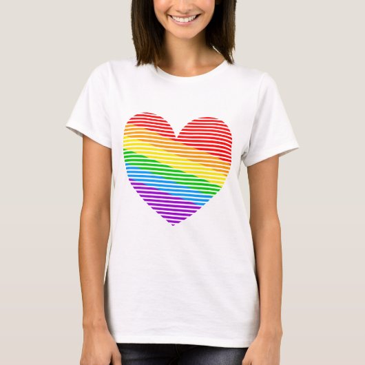Corey Tiger 80s Regenboog Streep Hart Tank Top (Voorkant)