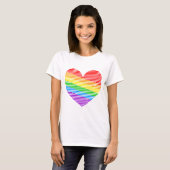 Corey Tiger 80s Regenboog Streep Hart Tank Top (Voorkant volledig)