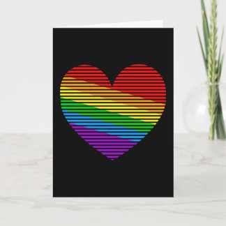 Corey Tiger 80s Regenboog Streep Hart Wenskaart Kaart