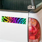 Corey Tiger 80s Regenboog Tijger Strepen Bumpersticker (Op Truck)