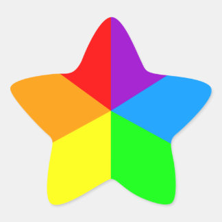 Corey Tiger 80s Regenboog Wiggen Ster Sticker