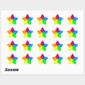 Corey Tiger 80s Regenboog Wiggen Ster Sticker (Vel)