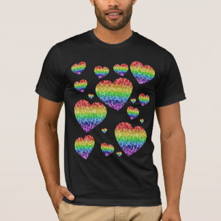Corey Tiger 80s regenboogValentijn Harten T-shirt