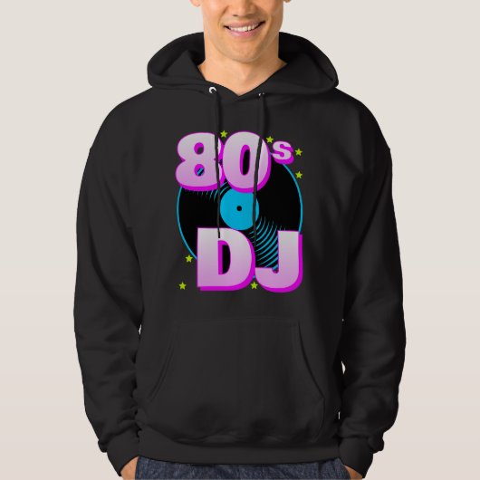 Corey Tiger 80s Retro "80s DJ" Hoodie (Voorkant)