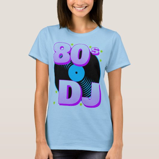 Corey Tiger 80s Retro 80s DJ T-Shirt (Voorkant)