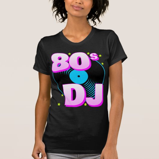 Corey Tiger 80s Retro 80s DJ T-Shirt (Voorkant)