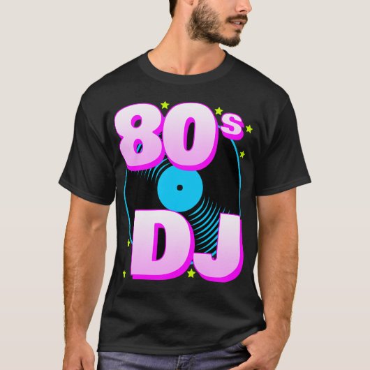 Corey Tiger 80s Retro 80s DJ T-Shirt (Voorkant)