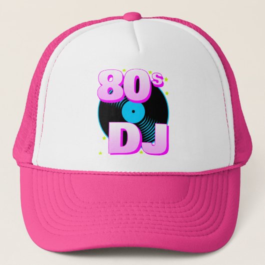 Corey Tiger 80s Retro 80s DJ Trucker Hoed Pet (Voorkant)