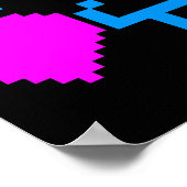 Corey Tiger 80s Retro 8-bits paddenstoelenliefde Poster (Hoek)