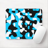 Corey Tiger 80s Retro Blauwe Camouflage (Camo) Muismat (Met muis)