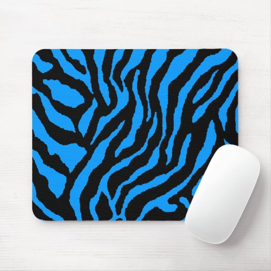 COREY TIGER 80's RETRO BLUE BLACK STRIPES Muismat (Met muis)
