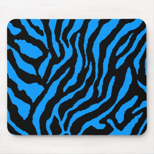 COREY TIGER 80's RETRO BLUE BLACK STRIPES Muismat (Voorkant)