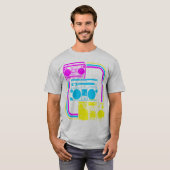 Corey Tiger 80s Retro Boombox Radio T-shirt (Voorkant volledig)