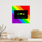 Corey Tiger 80s Retro Cassettebandje Rainbow Poster (Keuken)