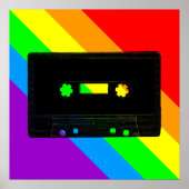 Corey Tiger 80s Retro Cassettebandje Rainbow Poster (Voorkant)