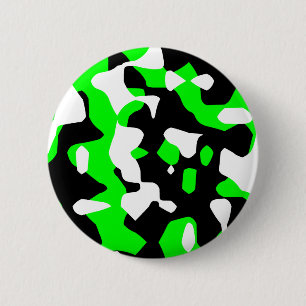 Corey Tiger 80s Retro Green Camouflage (Camo) Ronde Button 5,7 Cm