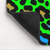 Corey Tiger 80s Retro Groene Luipaard Print Mousep Muismat (Hoek)