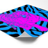 Corey Tiger 80s Retro Growling Tiger Poster (Hoek)