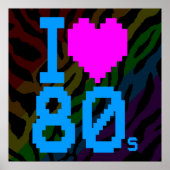 Corey Tiger 80s Retro I Love 80s Poster (Voorkant)