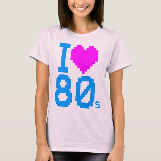 Corey Tiger 80s Retro I Love 80s T-shirt (Voorkant)
