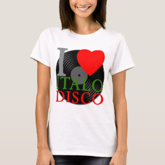 Corey Tiger 80s Retro I Love Italo Disco T-Shirt