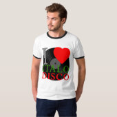 Corey Tiger 80s Retro I Love Italo Disco T-Shirt (Voorkant volledig)