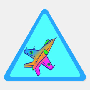 Corey Tiger 80s Retro Jet Gevechtsvliegtuig Sticker