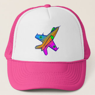 Corey Tiger 80s Retro Jet Gevechtsvliegtuig Trucker Pet