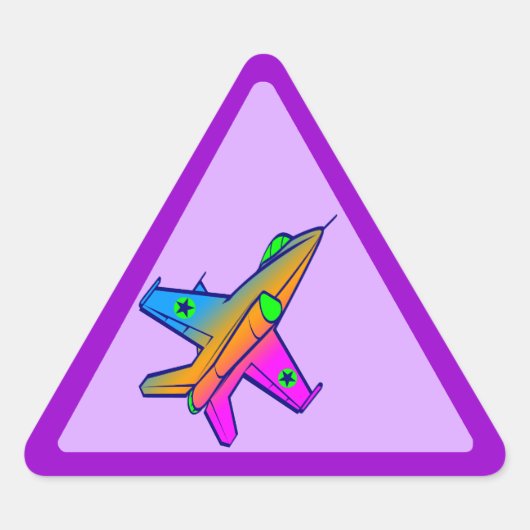 Corey Tiger 80s Retro Jetstraaljager Sticker (Voorkant)