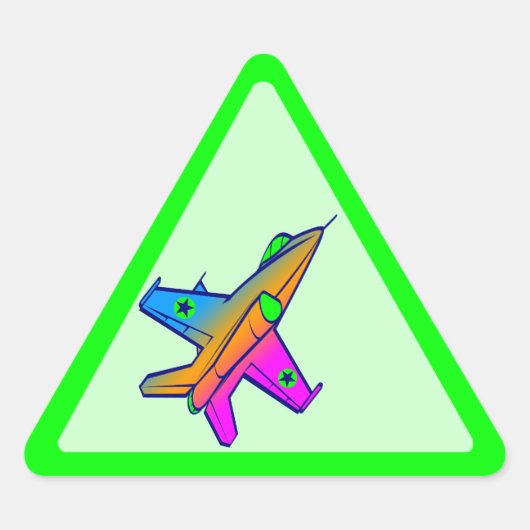 Corey Tiger 80s Retro Jetstraaljager Sticker (Voorkant)