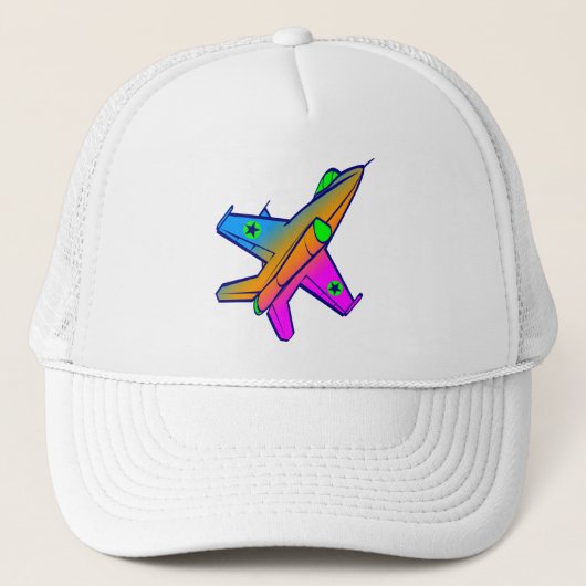Corey Tiger 80s Retro Jetstraaljager Trucker Pet (Voorkant)