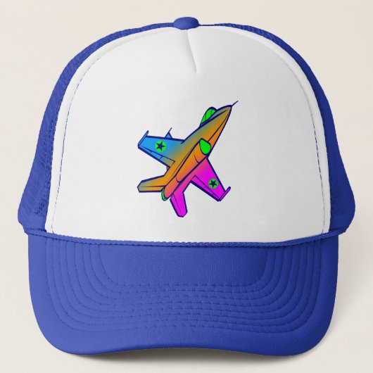 Corey Tiger 80s Retro Jetstraaljager Trucker Pet (Voorkant)