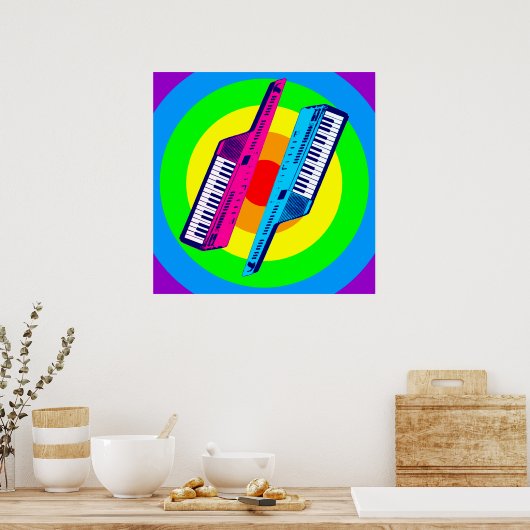 Corey Tiger 80s Retro  Keytar Synth Poster (Keuken)