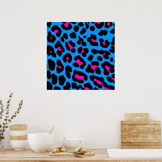 Corey Tiger 80s Retro Leopard Pattern Poster (Keuken)