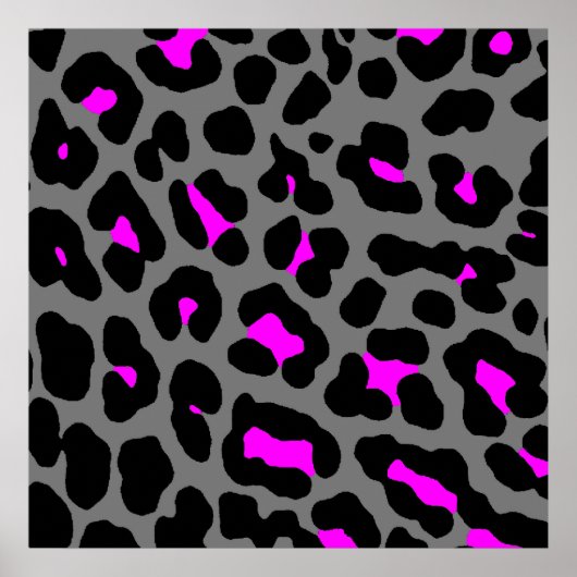 Corey Tiger 80s Retro Leopard Pattern Poster (Voorkant)