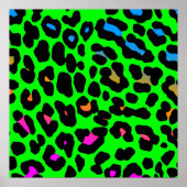 Corey Tiger 80s Retro Leopard Pattern Poster (Voorkant)