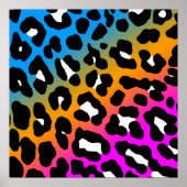 Corey Tiger 80s Retro Leopard Pattern Poster (Voorkant)