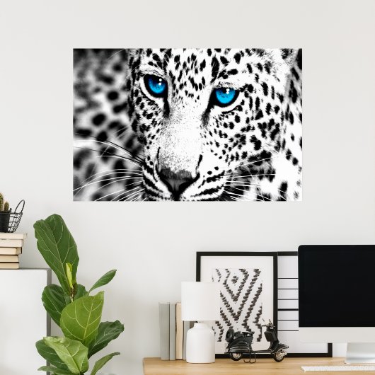 Corey Tiger 80s Retro Leopard Poster (Thuiskantoor)
