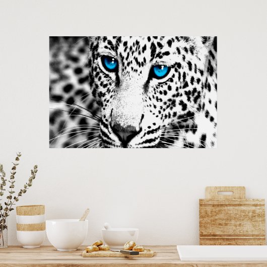 Corey Tiger 80s Retro Leopard Poster (Keuken)