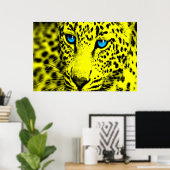 Corey Tiger 80s Retro Leopard Poster (Thuiskantoor)