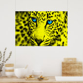 Corey Tiger 80s Retro Leopard Poster (Keuken)