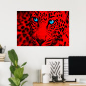 Corey Tiger 80s Retro Leopard Poster (Thuiskantoor)