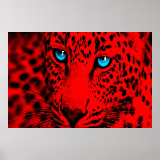 Corey Tiger 80s Retro Leopard Poster (Voorkant)