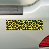 Corey Tiger 80s Retro Leopard Spots Bumpersticker (Op auto)