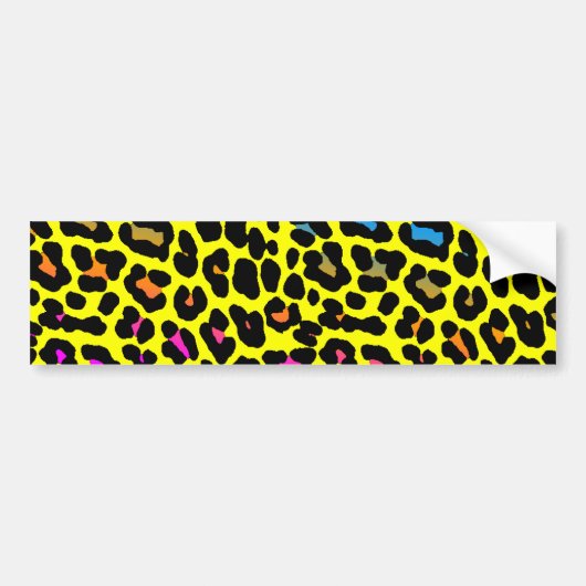 Corey Tiger 80s Retro Leopard Spots Bumpersticker (Voorkant)